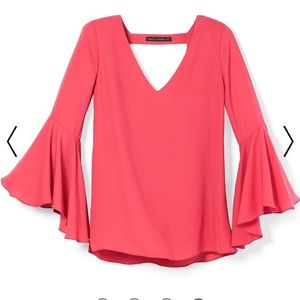 WhiteHouseBlackMarket Drapeback Bell sleeve blouse